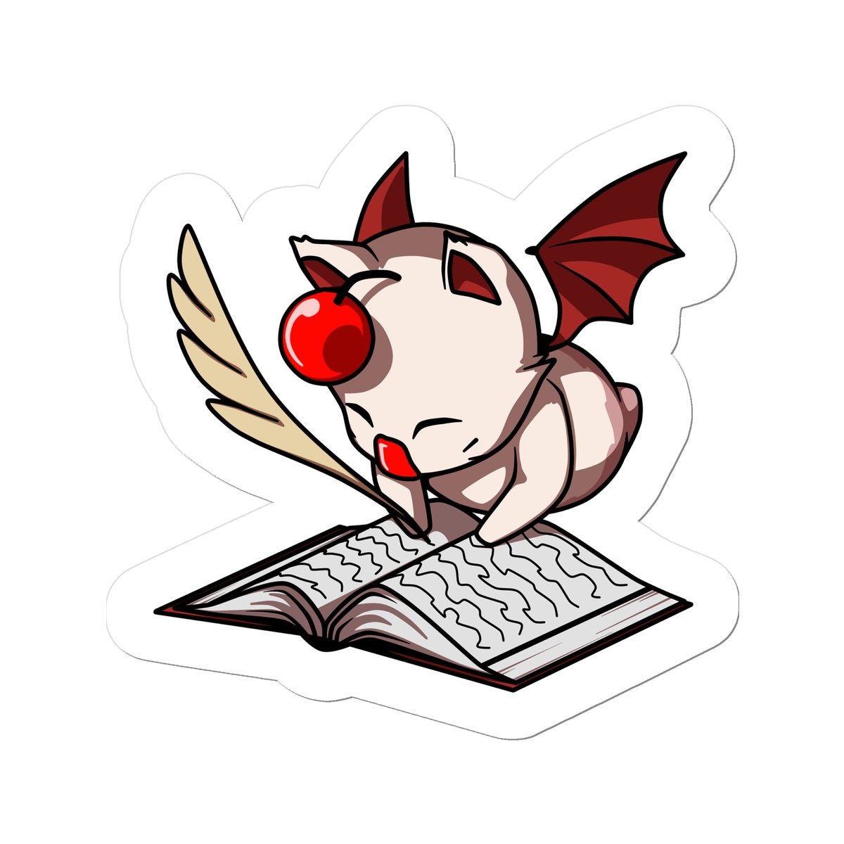 Moogle Save Game Sticker – Spectacle Cat