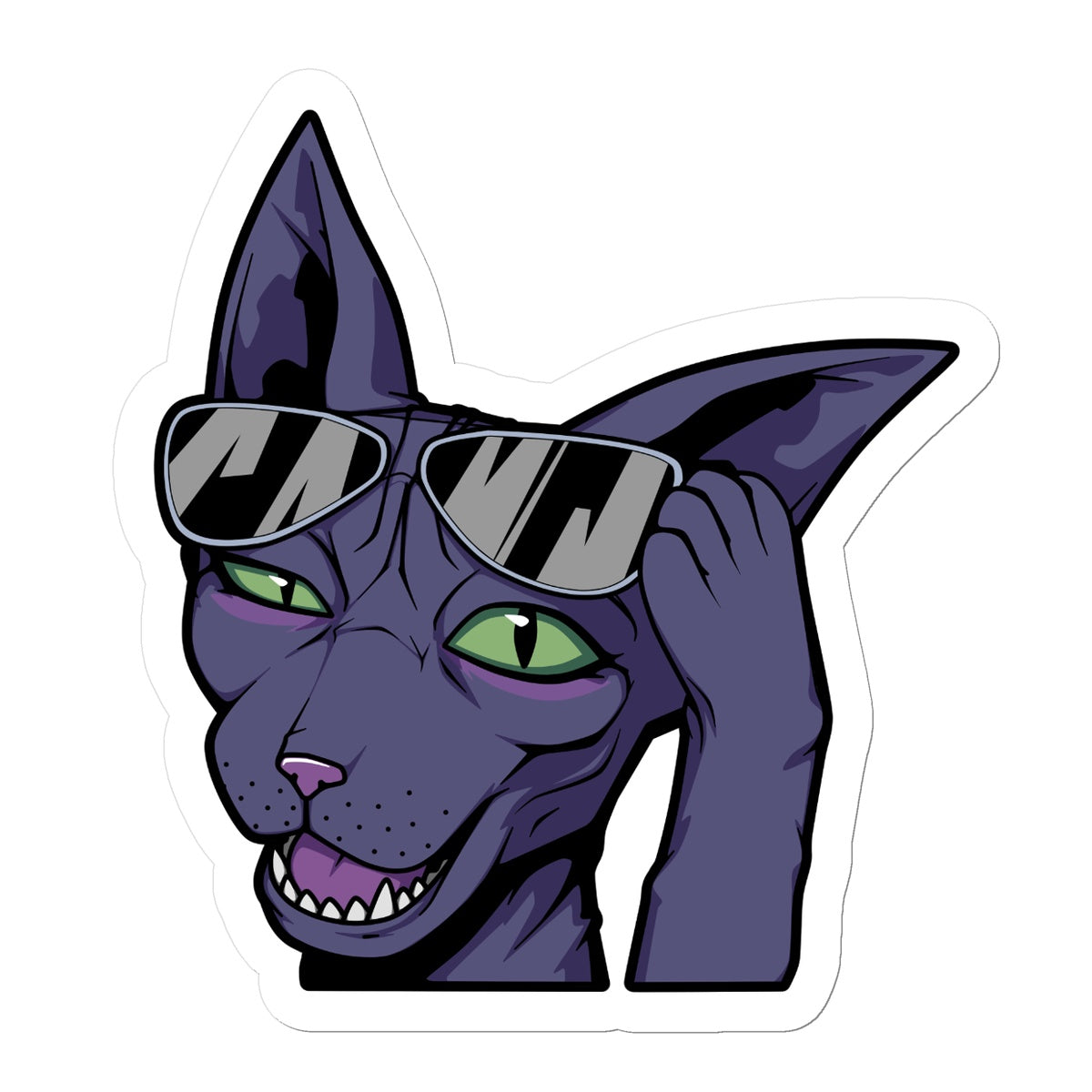 Cat Hey Stickerfadfasdffas